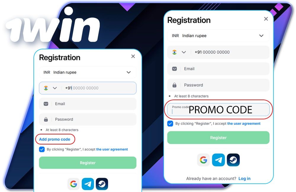 Register and Get a Bonus in 1win India